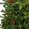 3.5’ Yukon Mountain Fir Artificial Christmas Tree With 50 Clear Lights And Pine Cones In White Planter