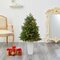 3.5’ Washington Fir Artificial Christmas Tree With 50 Clear Lights In Tower Planter