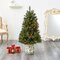 4.5’ West Virginia Mountain Pine Artificial Christmas Tree With 100 Clear Lights And 322 Bendable...