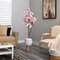 63” Cherry Blossom Artificial Tree In White Planter With Stand