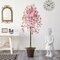 6' Cherry Blossom Artificial Tree In Decorative Metal Pail With Rope