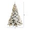 7’ Flocked Austria Fir Christmas Tree With 400 Warm White LED Lights And 1063 Bendable Branches