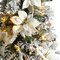 4' Flocked Artificial Christmas Tree with 223 Bendable Branches and 100 Warm Lights in Decorative Urn