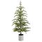 5.5' Pre-Lit Pine Artificial Christmas Tree in Decorative Planter with 150 Lights