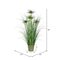 36" Green Cyperus Grass In Iron Pot