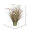 34" Green Cattail Grass In Iron Pot