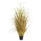 60" PVC Artificial Potted Mixed Brown Grass