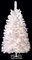 4' White Flocked Pine - 345 Tips - 150 Warm White 5.5mm LED Lights