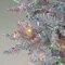 6' Iridescent Garland - 160 Silver Tips - 50 Multi-Colored Lights