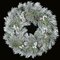 36" Flocked Longleaf Wreath with Pine Cones - Silver Ice Twigs