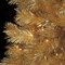 7.5' Gold Tinsel Laser Christmas Tree - Full Size - Clear Lights - Wire Stand
