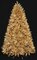 5' Gold Tinsel Laser Christmas Tree - Full Size - 450 Clear Lights - Wire Stand