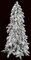 4' Flocked Carolina Pine Christmas Tree - Slim Size - 150 Warm White LED Lights