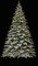 C-190214 9' Medium Flocked Lockhart Fir Christmas Tree w/LED Lights