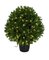 PE/PVC BURLINGTON SPRUCE BALL TOPIARY WITH LED LIGHTS | 27" TALL OR 39" TALL