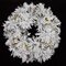 34" Flocked Pine Wreath - 110 Tips - 50 Warm White 5.5mm Lights