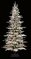 9 feet Flocked Laser Glitter Pine Christmas Tree - Slim Size - 650 Clear Lights