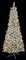 34 inches Flocked Slim Christmas Tree - Slim Size - 50 Warm White 5.5mm LED Lights