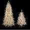 4 feet Flocked Butte Pine Christmas Tree with Pine Cones - Slim Size - Clear Lights