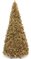 9' Gold Tinsel Christmas Tree - Medium Size - 2,930 Tips - 1,100 Clear Lights