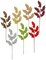Earthflora's 24 Inch Glittered Feather Sprays In Gold, Silver, Rose Gold, Light Green, Red And Burgundy