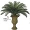 3 feet Artificial Outdoor Cycas Palm Cluster - 36 Fronds - Tutone Green - Bare Stem