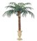 9' Coconut Palm - Natural Trunk - 12 Fronds - 2 Coconuts - Bare Trunk