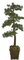 W-80020 7 feet PVC Pine Tree - Synthetic Trunk - 366 Green Leaves - 34 inches Width