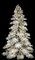 C-91048 7.5' Heavy Flocked Snow Tree - Full - 1,144 Tips - 450 Warm White 5mm LED Lights