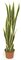 37 inches Plastic Sansevieria - 21 Green/Yellow Leaves - Weighted Base