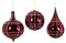 8 Inch, 12 Inch, 13 Inch Reflective Burgundy Plaid Onion, Ball, Drop Ornaments
