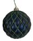 Matte Navy Blue Diamond Pattern Ball Ornaments with Green Glitter. Plastic Material - Non-Shatterproof. Available in  6" Size.