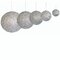 Silver Diamond Sequined/Glittered Ball Ornaments | 4" to 12" Sizes