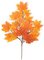 33 inches Sugar Maple Branch - 18 Leaves - Red/Orange - FIRE RETARDANT