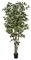 6.5' Deluxe Artificial Ficus Tree - Synthetic Trunk - 1,386 Leaves - Green - Weighted Base