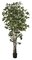 6 feet Deluxe Ficus Tree - Synthetic Trunk - 939 Leaves - Variegated Green/White - Weighted Base