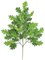 29" Pin Oak Branch - 54 Leaves - Tutone Green - FIRE RETARDANT