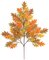 29" Pin Oak Branch - 54 Leaves - Orange - FIRE RETARDANT