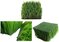 10 Inch Outdoor Polyblend Artificial Wheat Grass Mat - 4 Inch Height - Green