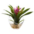 8" Tropical Bromeliad in Angled Vase Artificial Arrangement