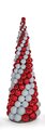 Matte/Reflective Red And White Ball Cone Trees | 3 Ft, 5 Ft., 7 Ft. or 10 Foot