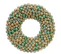 Festive Holiday Ball Wreaths In Matte Teal And Shiny/Glittered Gold And Silver | 30 Inch, 48 Inch, 60 Inch, Or 72 Inches