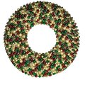 Glittered Gold And Reflective Christmas Mixed Ball Wreath | 30 Inch, 48 Inch, 60 Inch, Or 72 Inches