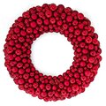 36 Inch Mixed Matte/Reflective Ball Wreaths With Tinsel | Red, Gold, Or Silver