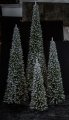 Flocked Beaumont Pencil Christmas Holiday Trees With Led Lights | 5 Ft, 7.5 Ft, 9 Ft Or 12 Ft