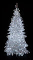 Iridescent Crystal White Slim Pine Trees with Lights | 5' to 15' Tall