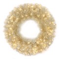 Matte Vintage White Tinsel Wreath | 3 Sizes