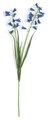 23 inches Blue Bell Spray - 2 Plastic Leaves - 7 inches Stem