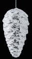 Snow Covered Shiny Silver Pine Cone Ornament | 6.5 Inch or 8.5 Inch