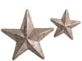 METALLIC/GLITTER CHAMPAGNE GOLD STAR ORNAMENTS | 6 INCH OR 12 INCH SIZE